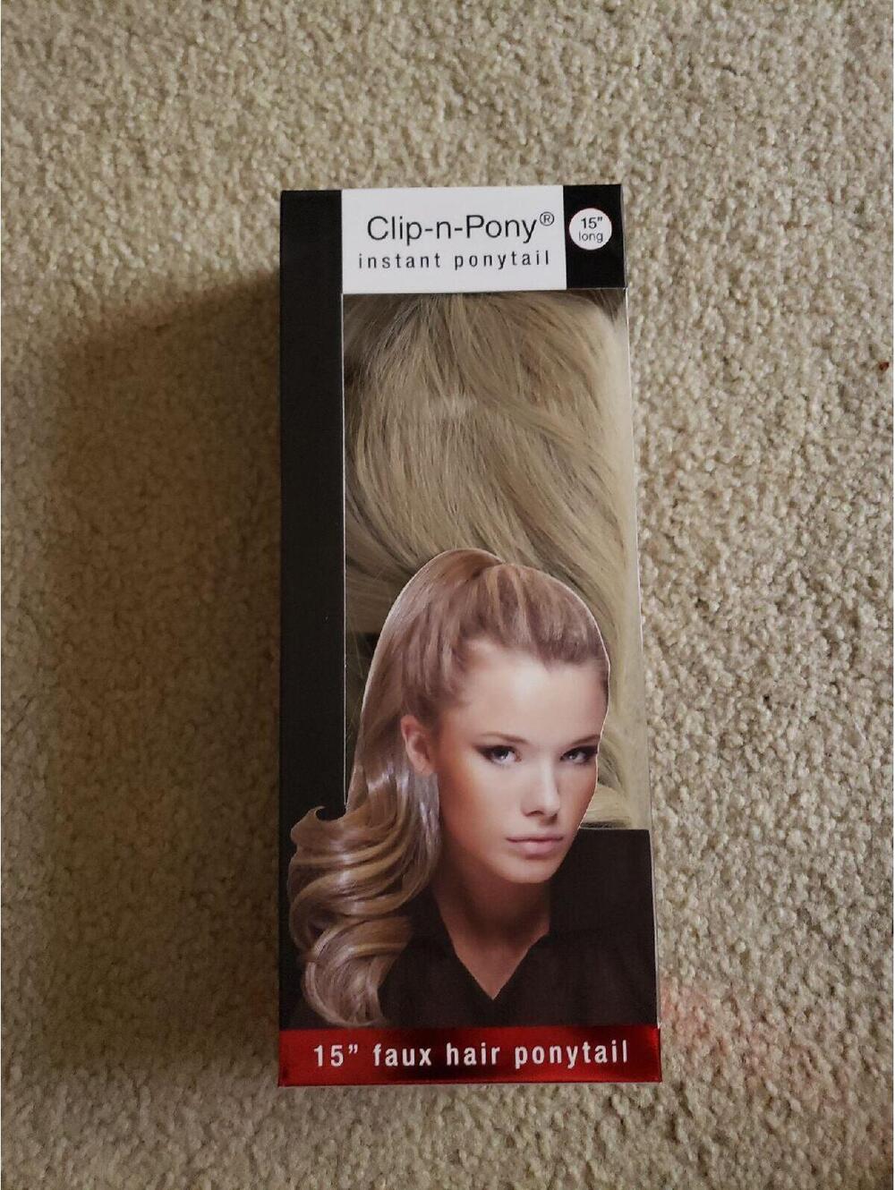 Mia clip hair extension blonde ponytail